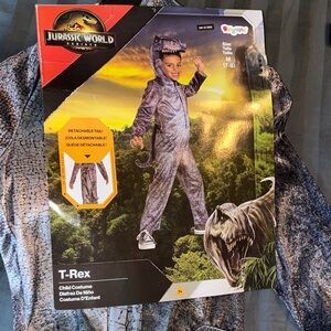 T-rex costume boys Jurassic world rebirth